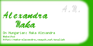 alexandra maka business card